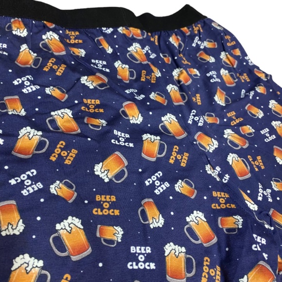 Mens Yo And Co Boxers Beer O Clock - Size M Navy Graphic Stretch Breathable New - Picture 7 of 11